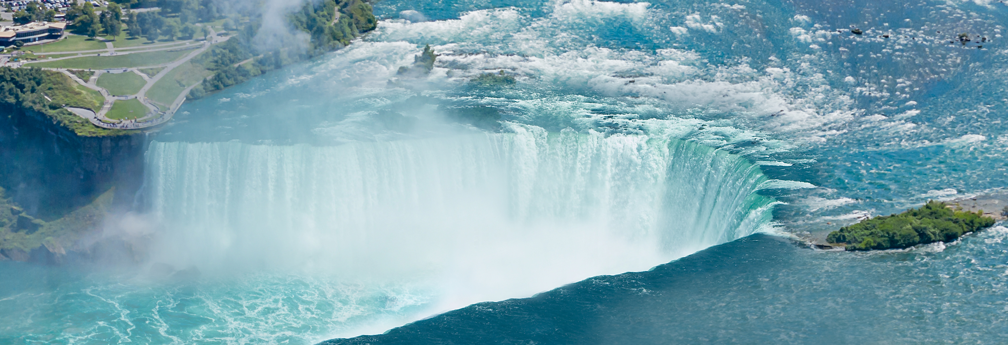 42-floor Embassy Suites By Hilton® Fallsview Hotel overlooking the famous horseshoe falls in Niagara Falls, Ontario, Canada